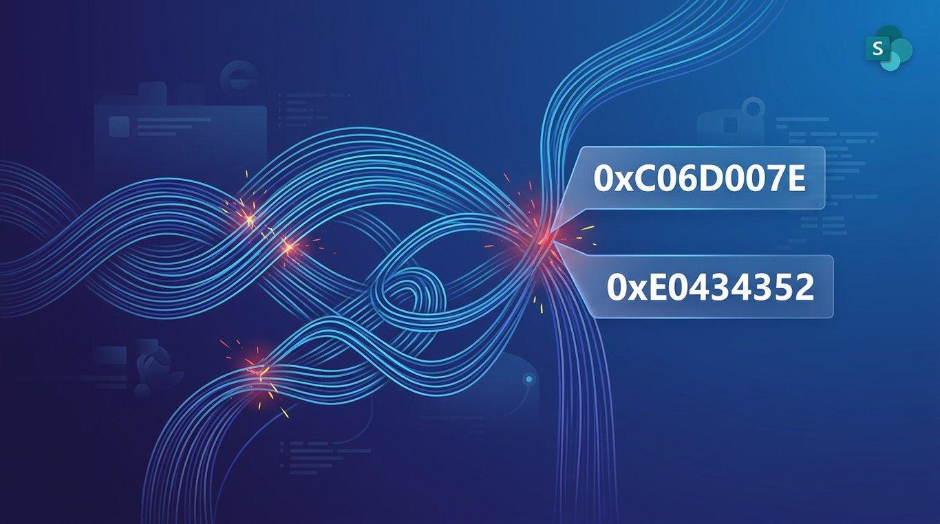 Çözüldü: Trend Olan Sorun: SharePoint worker process'leri 0xC06D007E ve 0xE0434352 istisnalarıyla çöküyor